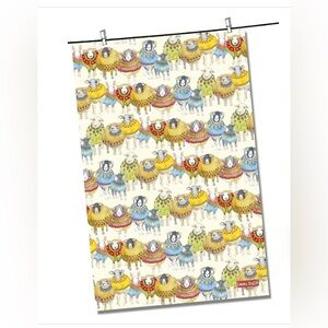 Sheep Wearing Sweaters Tea Towel- 100% cotton, made in the UK, new, with hangtag